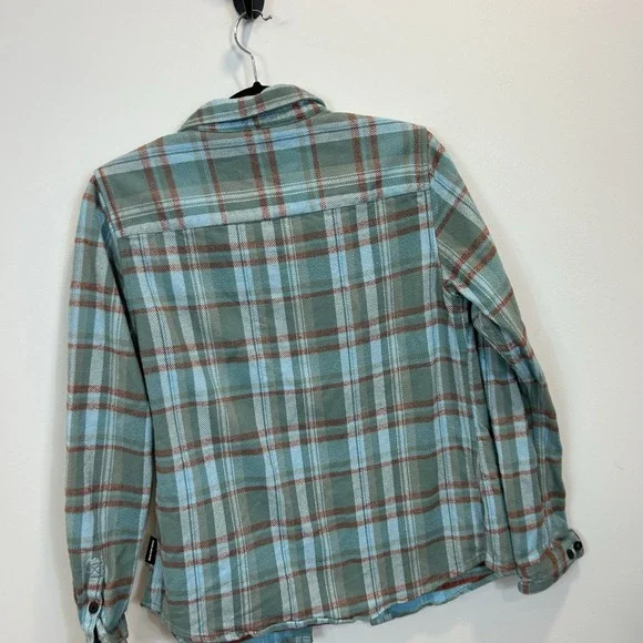 Cotopaxi Mero Flannel Shirt Womens Blue Plaid Organic Cotton Heavyweight Small - Picture 9 of 10